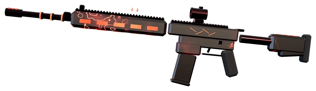 Fusil Faucon avec la collection Tempête, variante Écarlate